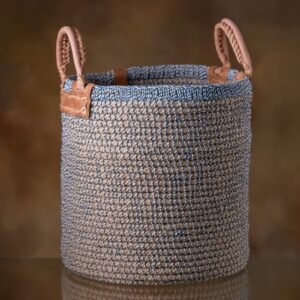 Natural Black Basket in Jute #6