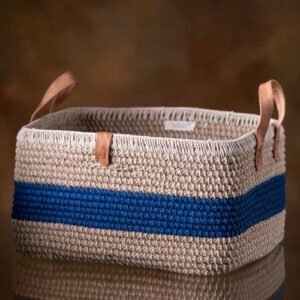 Natural Black Basket in Jute #7