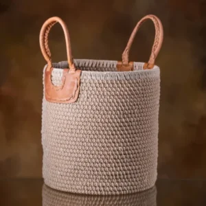 Natural Black Basket in Jute #2