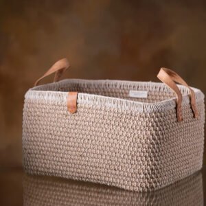 Natural Black Basket in Jute #8