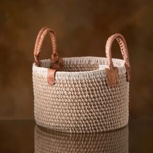 Natural Black Basket in Jute #9