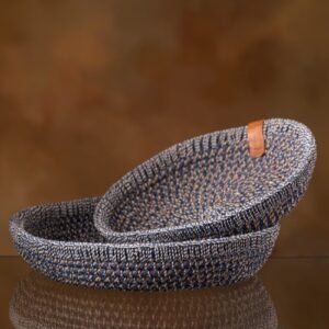 Natural Black Basket in Jute #10