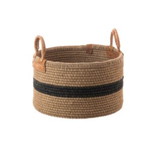Natural Black Basket in Jute #5